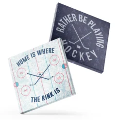 Hockey Canvas Wall Art - Rather Be Playing Hockey - 2 Piece Set