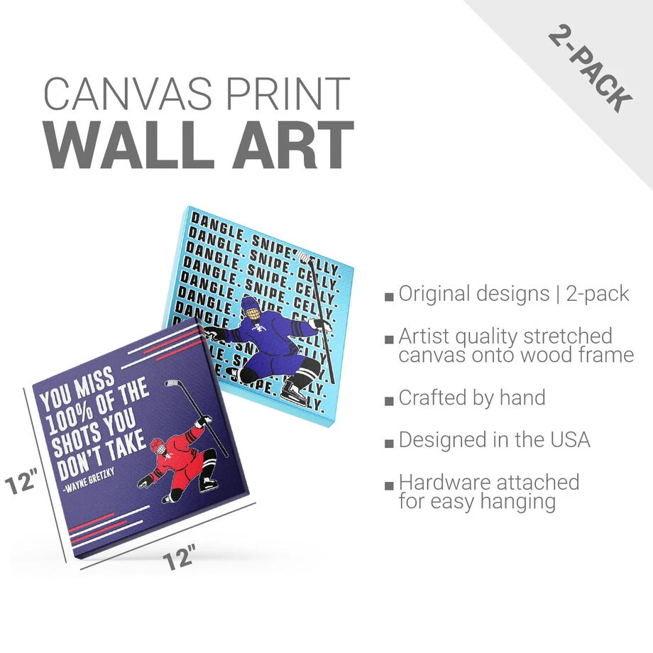 Hockey Canvas Wall Art - Dangle Snipe Celly - 2 Piece Set 2 Hockey Canvas Wall Art - Dangle Snipe Celly - 2 Piece Set - Image 2