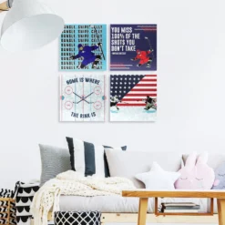 Hockey Canvas Wall Art - Dangle Snipe Celly - 4 Piece Set 9 Hockey Canvas Wall Art - Dangle Snipe Celly - 4 Piece Set -Sport Play Mode hk 06888 LIFESTYLE