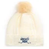 Hockey Embroidered Pom Pom Knit Hat - Hockey Mom