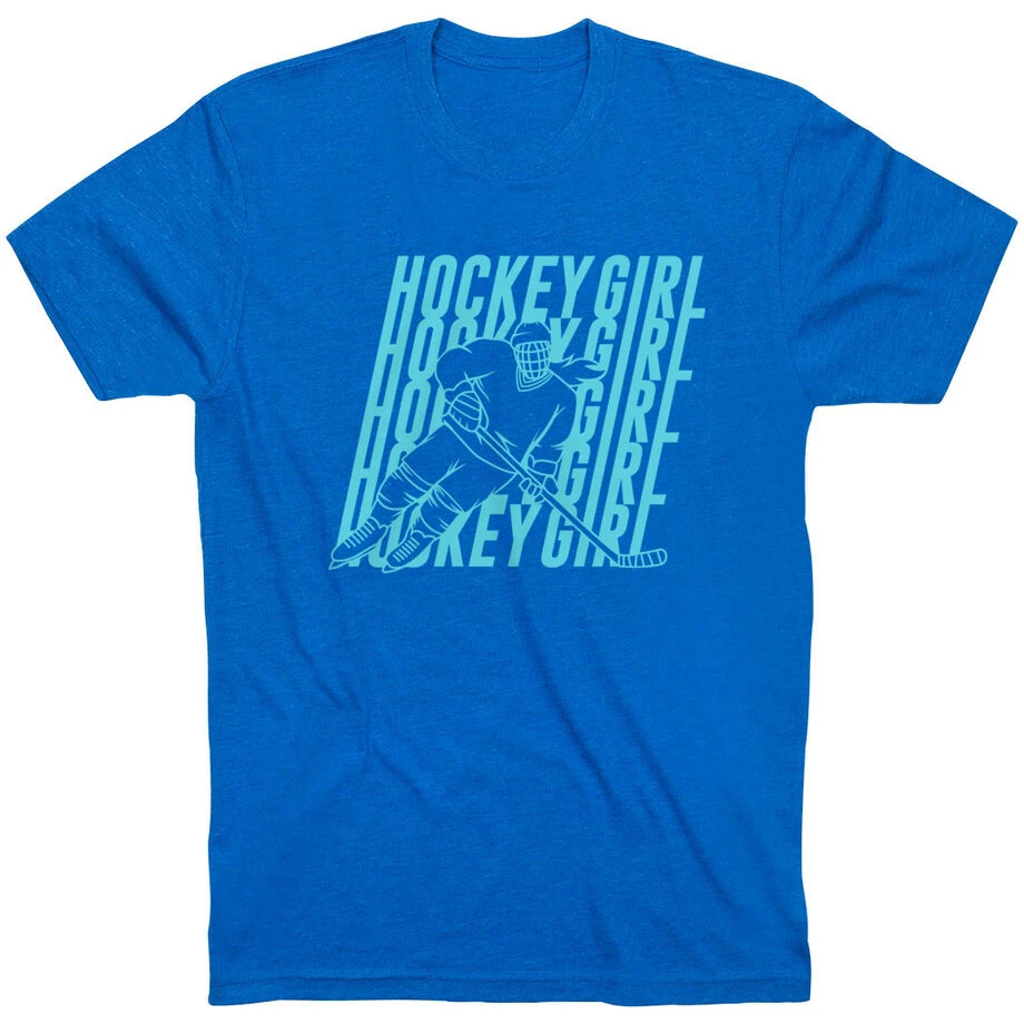 Hockey T-Shirt Short Sleeve - Hockey Girl Repeat 1 Hockey T-Shirt Short Sleeve - Hockey Girl Repeat