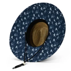 Hockey Straw Hat - Hockey Dad -Sport Play Mode hk 07277 BRIM