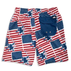 Hockey Swim Trunks - Patriotic 9 Hockey Swim Trunks - Patriotic -Sport Play Mode hk 07282 BACK