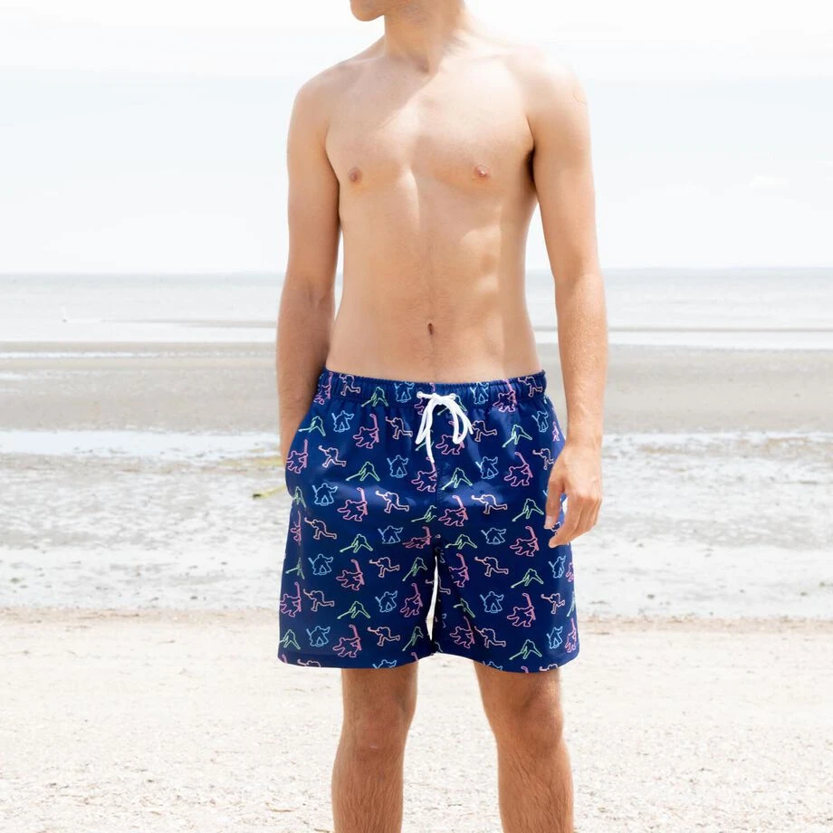 Hockey Swim Trunks - Neon Lights - V1 4 Hockey Swim Trunks - Neon Lights - V1 - Image 4