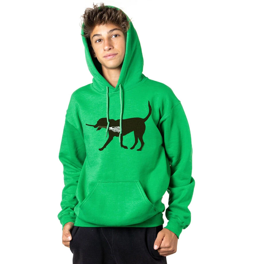 Guys Lacrosse Hooded Sweatshirt - Max The Lax Dog 2 Guys Lacrosse Hooded Sweatshirt - Max The Lax Dog - Image 2