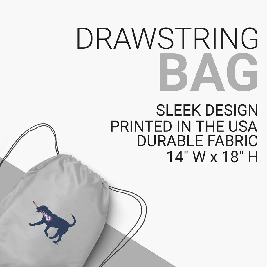 Lacrosse Drawstring Backpack LuLa The LAX Dog(Blue) 3 Lacrosse Drawstring Backpack LuLa The LAX Dog(Blue) - Image 3