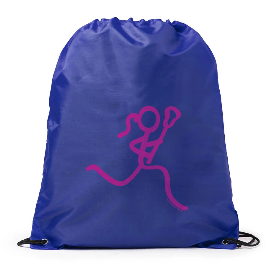 Lacrosse Drawstring Backpack Neon Lax Girl 1 Lacrosse Drawstring Backpack Neon Lax Girl