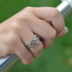 Stainless Steel Lacrosse Ring -Sport Play Mode lx 05645 5