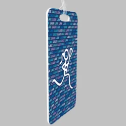 Girls Lacrosse Bag/Luggage Tag - Lax Lax Lax With Female Lacrosse Stick Figure -Sport Play Mode lx 06645 NAVY ALLPROFILE