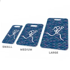 Girls Lacrosse Bag/Luggage Tag - Lax Lax Lax With Female Lacrosse Stick Figure -Sport Play Mode lx 06645 NAVY ALLSIZES