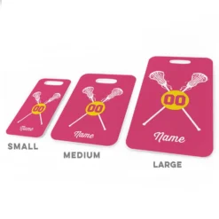 Girls Lacrosse Bag/Luggage Tag - Personalized Crossed Lacrosse Sticks 6 Girls Lacrosse Bag/Luggage Tag - Personalized Crossed Lacrosse Sticks -Sport Play Mode lx 07172 PINK ALLSIZES