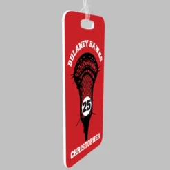 Guys Lacrosse Bag/Luggage Tag - Custom Number Stick Head 7 Guys Lacrosse Bag/Luggage Tag - Custom Number Stick Head -Sport Play Mode lx 07176 REDBLACK ALLPROFILE