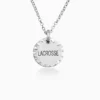 Livia Collection Sterling Silver Scalloped Lacrosse Necklace