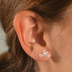 Livia Collection Sterling Silver Lacrosse Script Post Earrings 5 Livia Collection Sterling Silver Lacrosse Script Post Earrings -Sport Play Mode lx 07601 4