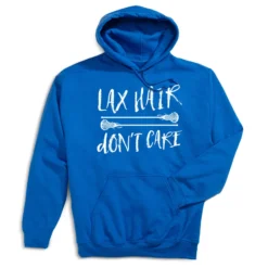 Girls Lacrosse Hooded Sweatshirt - Lax Hair Don't Care