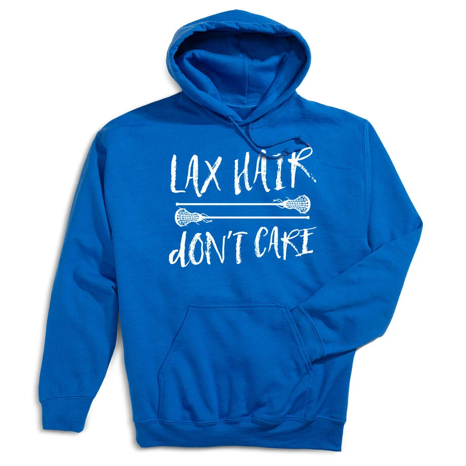Girls Lacrosse Hooded Sweatshirt - Lax Hair Don't Care 1 Girls Lacrosse Hooded Sweatshirt - Lax Hair Don't Care