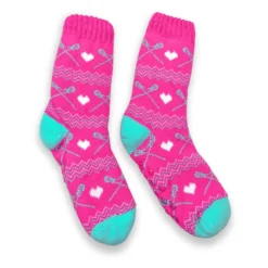 Lacrosse Slipper Socks With Sherpa Lining (Pink) -Sport Play Mode lx 08138 4