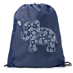 Girls Lacrosse Drawstring Backpack Lax Elephant