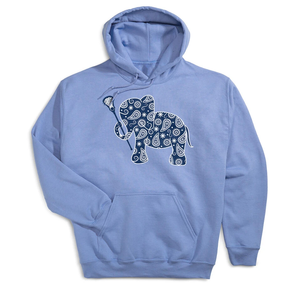 Girls Lacrosse Hooded Sweatshirt - Lax Elephant 1 Girls Lacrosse Hooded Sweatshirt - Lax Elephant
