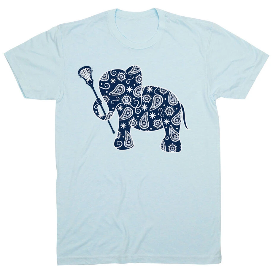 Girls Lacrosse Tshirt Short Sleeve Lax Elephant 1 Girls Lacrosse Tshirt Short Sleeve Lax Elephant