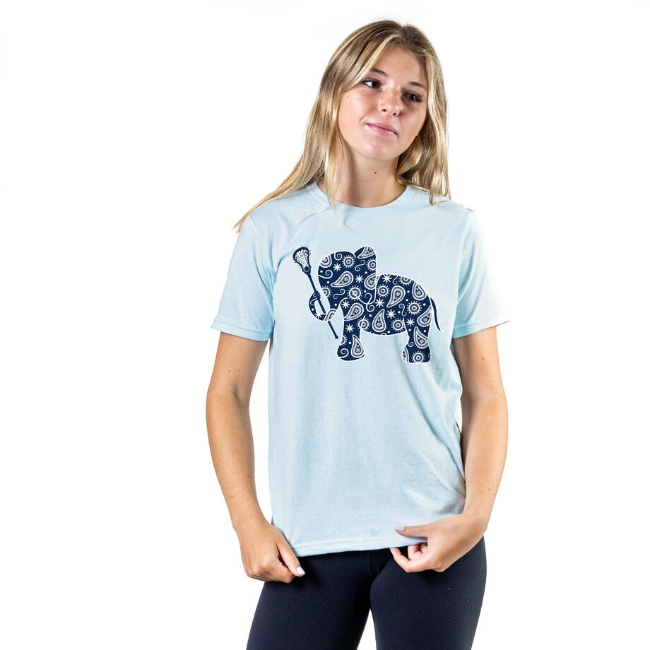 Girls Lacrosse Tshirt Short Sleeve Lax Elephant 2 Girls Lacrosse Tshirt Short Sleeve Lax Elephant - Image 2