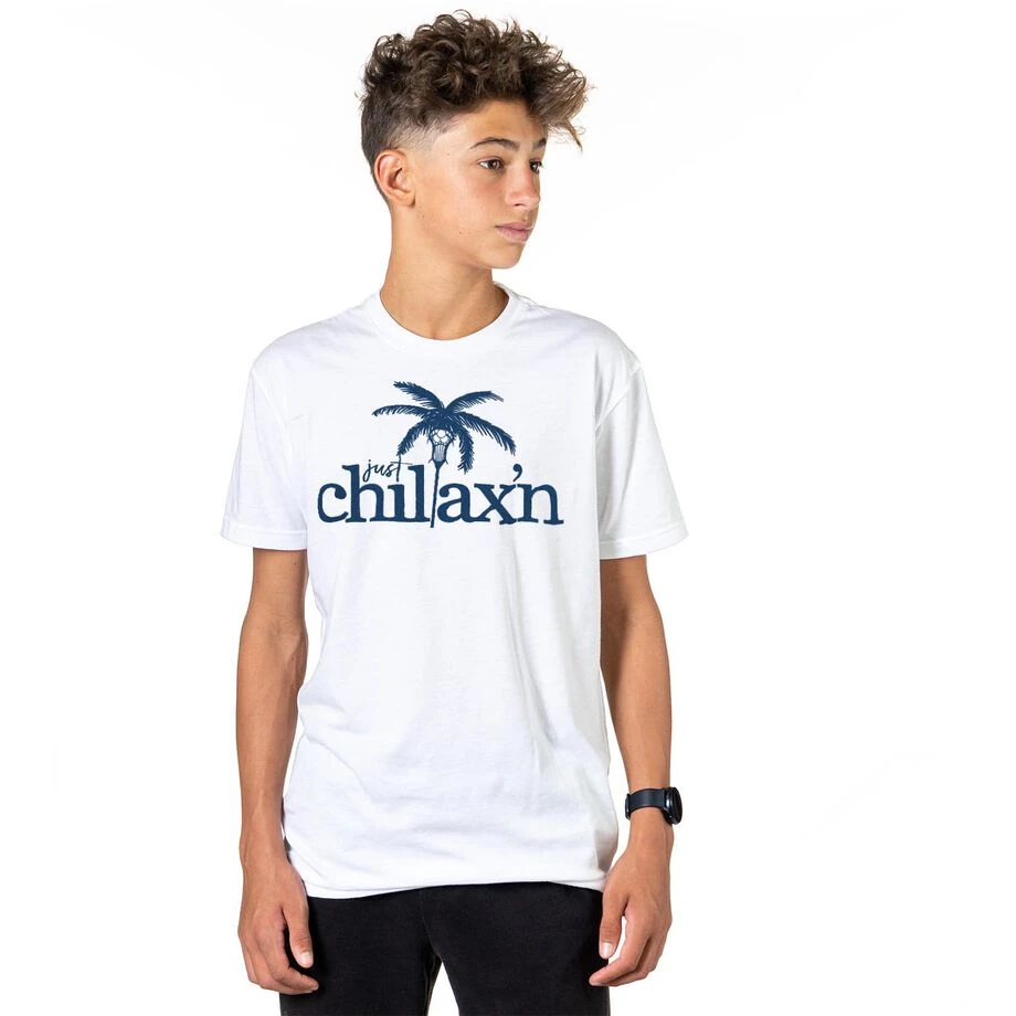 Lacrosse Short Sleeve T-Shirt - Just Chillax'n 2 Lacrosse Short Sleeve T-Shirt - Just Chillax'n - Image 2
