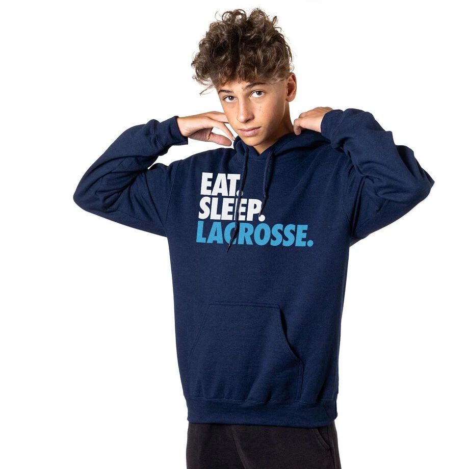 Lacrosse Hooded Sweatshirt - Eat. Sleep. Lacrosse. 2 Lacrosse Hooded Sweatshirt - Eat. Sleep. Lacrosse. - Image 2