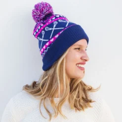 Girls Lacrosse Knit Hat - Crossed Sticks And Hearts 6 Girls Lacrosse Knit Hat - Crossed Sticks And Hearts -Sport Play Mode lx 09130 3