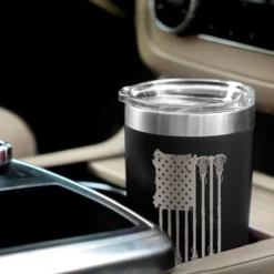 Girls Lacrosse 20 Oz. Double Insulated Tumbler - Lax Flag -Sport Play Mode lx 09270 BLACK CAR