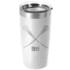 Girls Lacrosse 20 Oz. Double Insulated Tumbler - Personalized Crossed Sticks