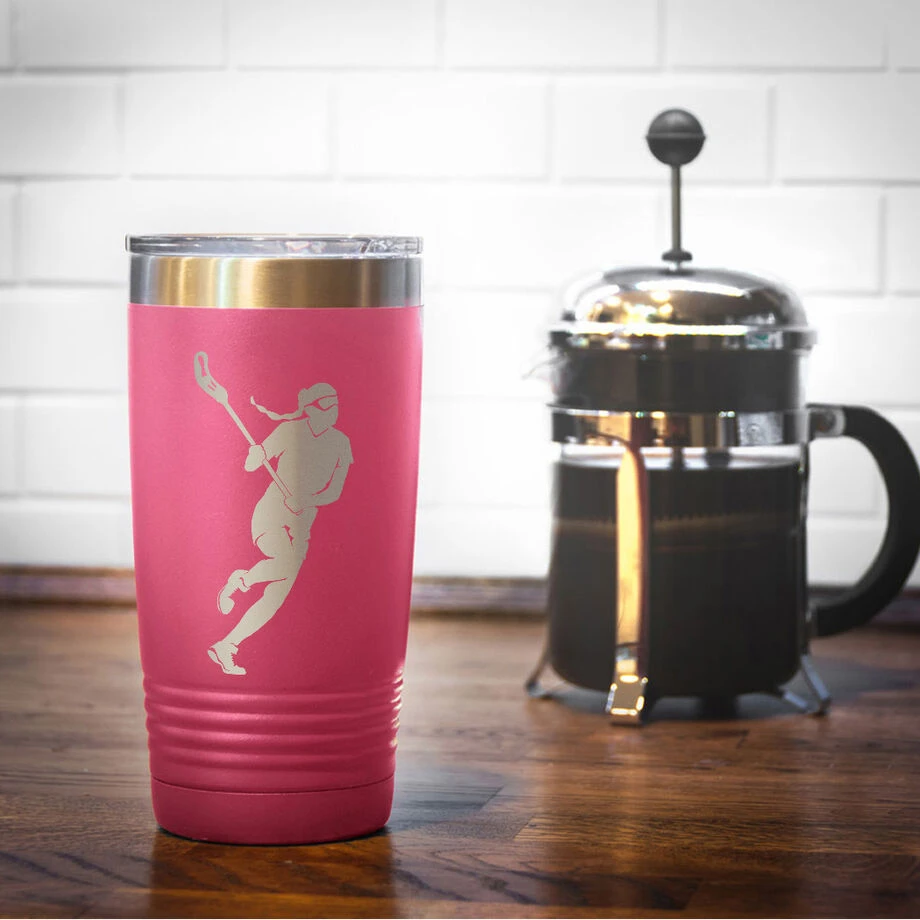 Girls Lacrosse 20 Oz. Double Insulated Tumbler - Player Silhouette 6 Girls Lacrosse 20 Oz. Double Insulated Tumbler - Player Silhouette - Image 6