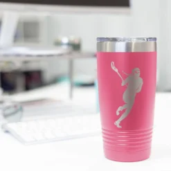 Girls Lacrosse 20 Oz. Double Insulated Tumbler - Player Silhouette 13 Girls Lacrosse 20 Oz. Double Insulated Tumbler - Player Silhouette -Sport Play Mode lx 09272 PINK DESK