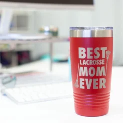 Guys Lacrosse 20 Oz. Double Insulated Tumbler - Best Mom Ever -Sport Play Mode lx 09274 RED DESK