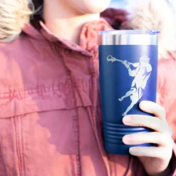 Guys Lacrosse 20 Oz. Double Insulated Tumbler - Player Silhouette -Sport Play Mode lx 09279 ROYAL MODEL