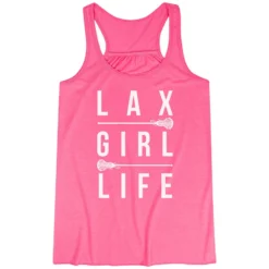 Girls Lacrosse Flowy Racerback Tank Top - Lax Girl Life