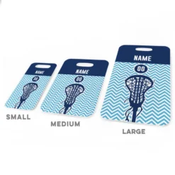 Girls Lacrosse Bag/Luggage Tag - Chevron Name And Number -Sport Play Mode lx 09669 CAROLINA ALLSIZES