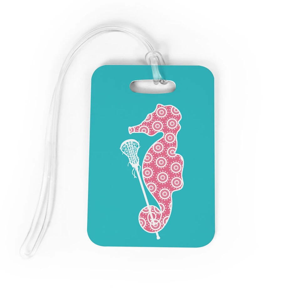 Girls Lacrosse Bag/Luggage Tag - Lax Seahorse 1 Girls Lacrosse Bag/Luggage Tag - Lax Seahorse
