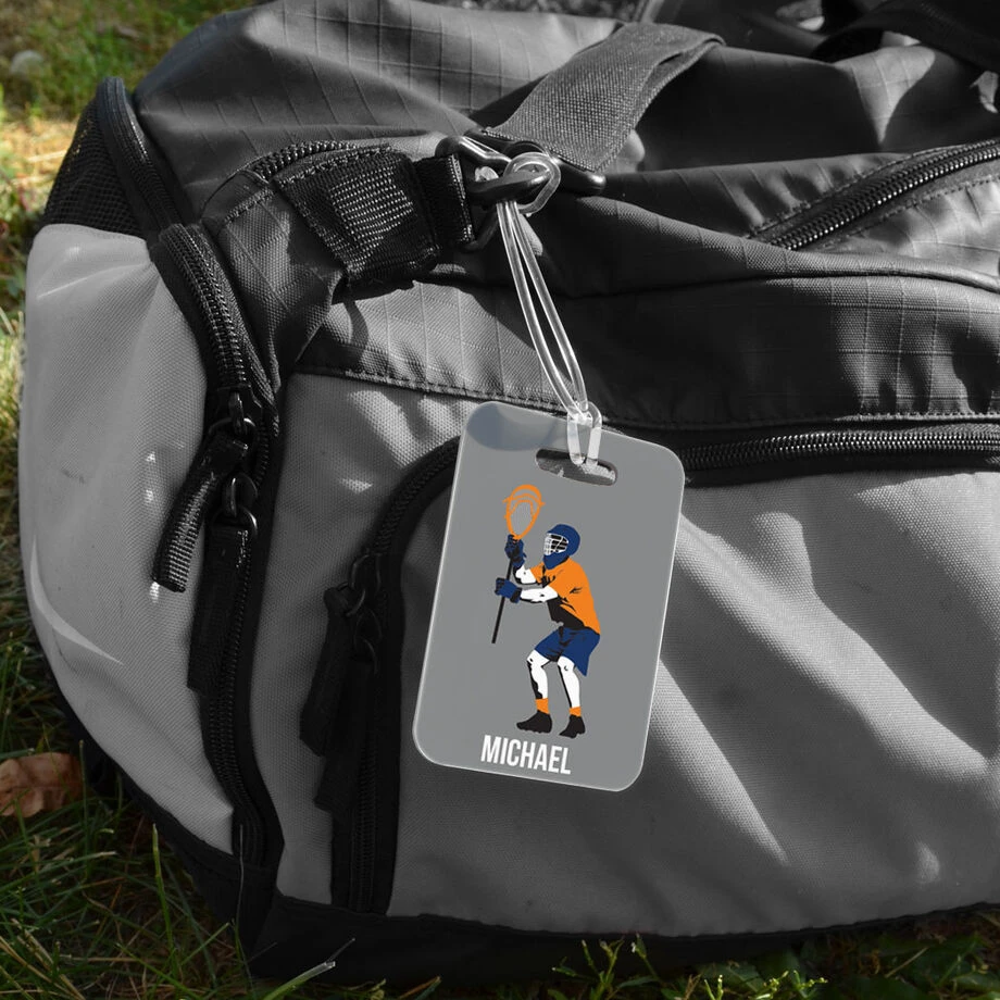 Guys Lacrosse Bag/Luggage Tag - Personalized Goalie 2 Guys Lacrosse Bag/Luggage Tag - Personalized Goalie - Image 2