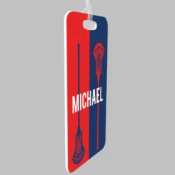 Guys Lacrosse Bag/Luggage Tag - Personalized Vertical Lacrosse Stick 7 Guys Lacrosse Bag/Luggage Tag - Personalized Vertical Lacrosse Stick -Sport Play Mode lx 09685 REDNAVY ALLPROFILE