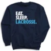 Lacrosse Crewneck Sweatshirt - Eat Sleep Lacrosse (Bold)