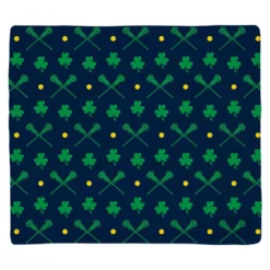 Girls Lacrosse Multifunctional Headwear - Crossed Sticks And Shamrocks Pattern RokBAND -Sport Play Mode lx 10250 FLAT