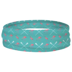 Girls Lacrosse Multifunctional Headwear - Flamingos And Crossed Sticks RokBAND
