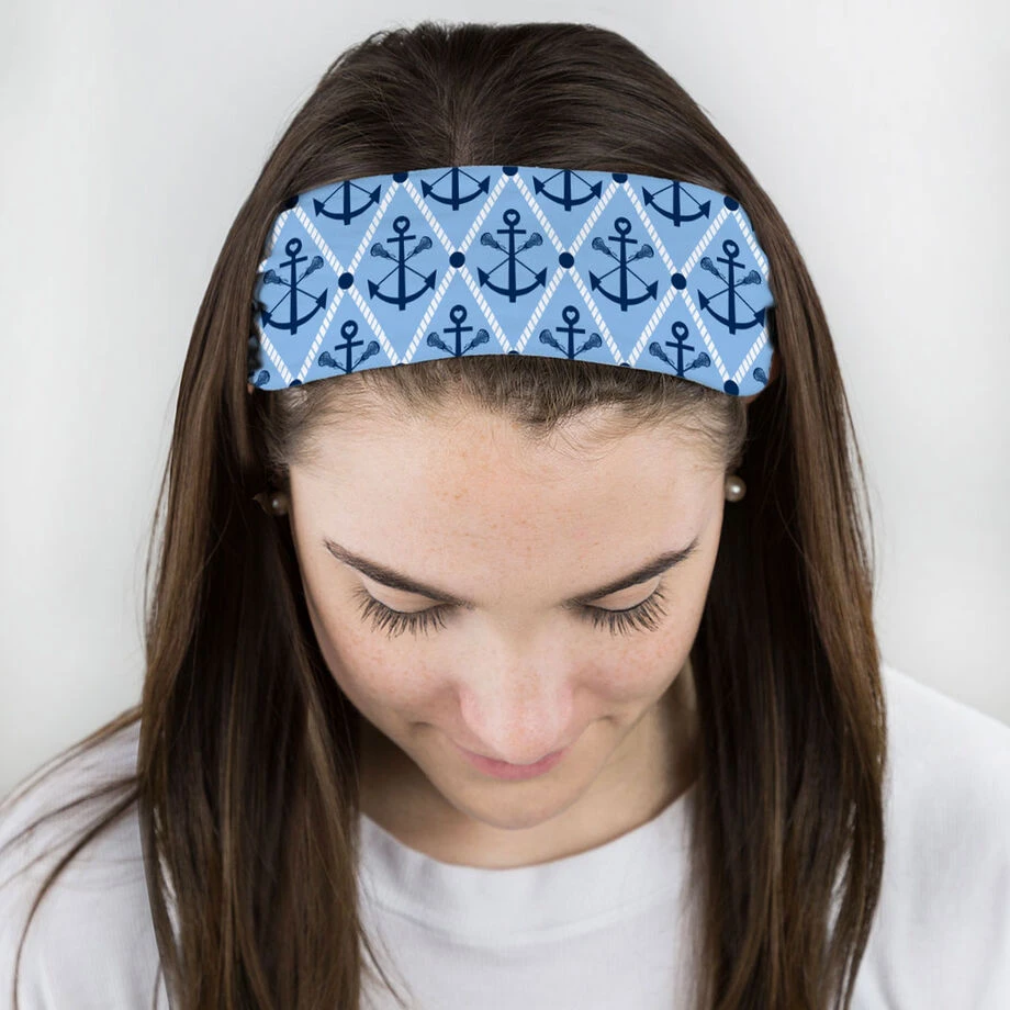 Girls Lacrosse Multifunctional Headwear - Lacrosse Anchor Argyle RokBAND 3 Girls Lacrosse Multifunctional Headwear - Lacrosse Anchor Argyle RokBAND - Image 3