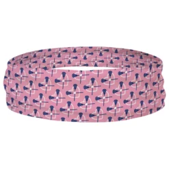 Girls Lacrosse Multifunctional Headwear - Lax Hearts With Crossed Sticks RokBAND