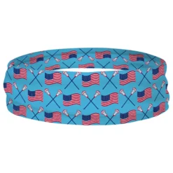 Guys Lacrosse Multifunctional Headwear - Crossed Sticks And USA Flag Pattern RokBAND
