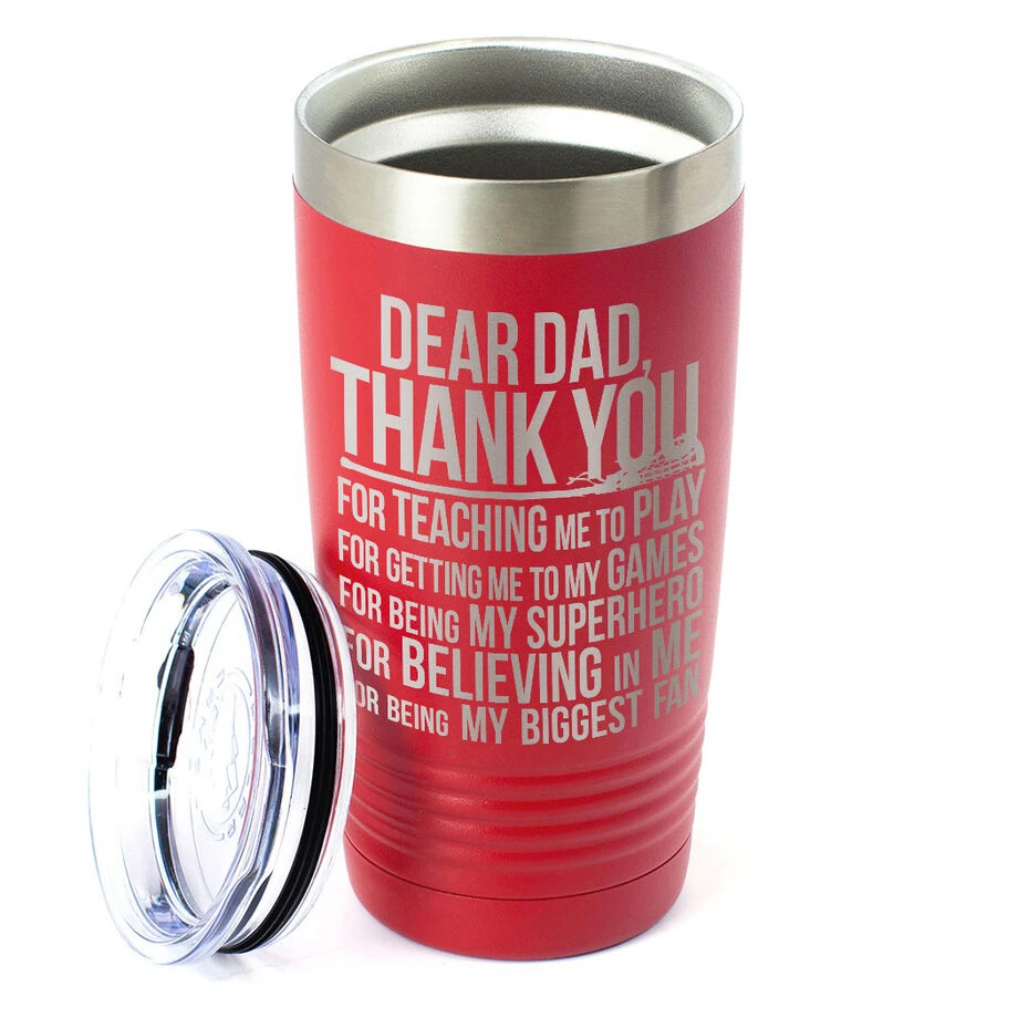 Girls Lacrosse 20 Oz. Double Insulated Tumbler - Dear Dad 2 Girls Lacrosse 20 Oz. Double Insulated Tumbler - Dear Dad - Image 2
