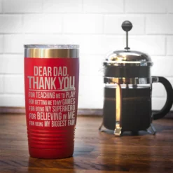 Girls Lacrosse 20 Oz. Double Insulated Tumbler - Dear Dad 12 Girls Lacrosse 20 Oz. Double Insulated Tumbler - Dear Dad -Sport Play Mode lx 10321 RED COFFEE