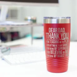 Girls Lacrosse 20 Oz. Double Insulated Tumbler - Dear Dad 13 Girls Lacrosse 20 Oz. Double Insulated Tumbler - Dear Dad -Sport Play Mode lx 10321 RED DESK