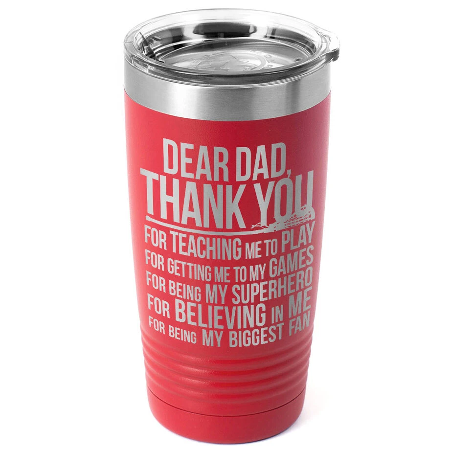 Girls Lacrosse 20 Oz. Double Insulated Tumbler - Dear Dad 1 Girls Lacrosse 20 Oz. Double Insulated Tumbler - Dear Dad
