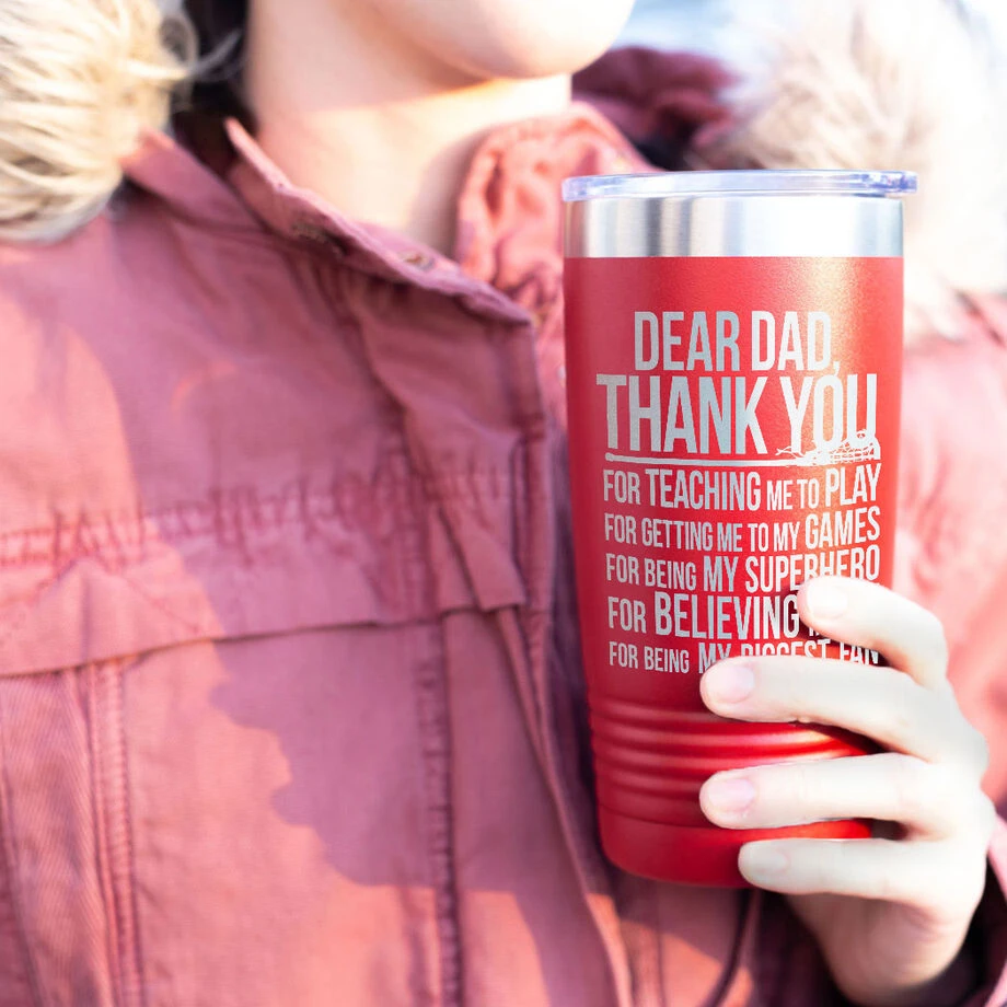 Girls Lacrosse 20 Oz. Double Insulated Tumbler - Dear Dad 3 Girls Lacrosse 20 Oz. Double Insulated Tumbler - Dear Dad - Image 3